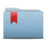 Folder Blue Ribbon Icon